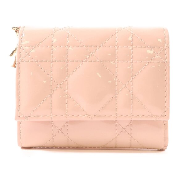 ❤️Authentic CHRISTIAN DIOR CD GHW Lady Dior Lotus Wallet❤️ - Picture 1 of 13